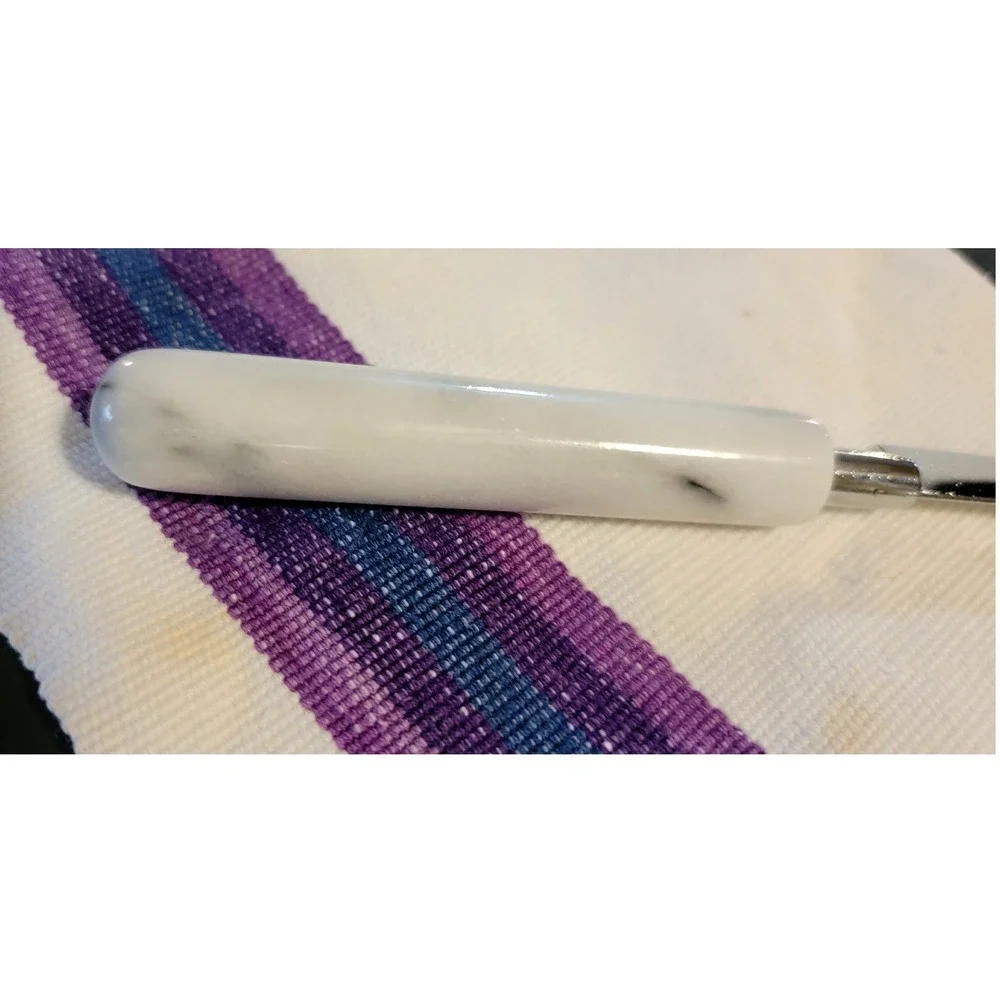 Cheese Knife solid Marble Handle Stainless Steel Curvy Blade 8